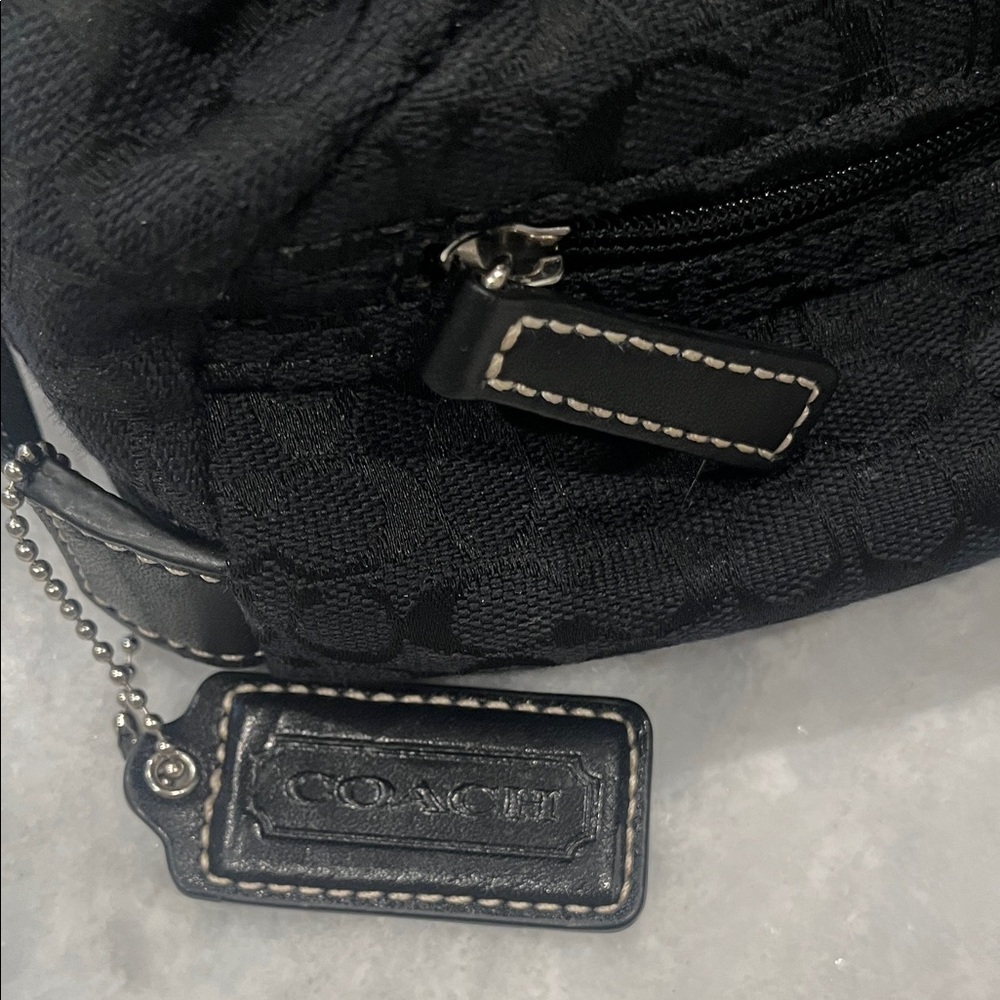Coach Black Toiletry Bag with Cream Accent - Picture 2 of 6